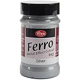 Viva Decor 3-Ounce Ferro Metal Effect Textured Paint, Silver