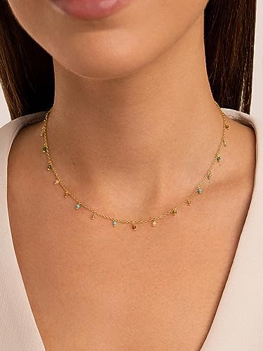 Collar Mujer Dancing Stones Baño Oro