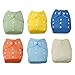 LAIMALA 6pack Baby Cloth Diaper ,Baby Reusable Washable Adjustable Size Cloth Pocket Diapers, Baby Snap