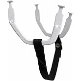 Replacement Hockey Helmet Chin Strap, Button Loop with Ear Loops White, Strap Kit Color Full Black, CCM, Bauer, True, and Warrior