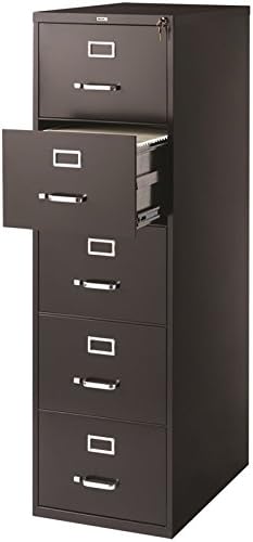 Amazon Com Hirsh 26 5 In Deep 5 Drawer Legal Width Vertical File Cabinet Black Office Products