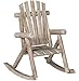 Lakeland Mills Cedar Log Rocking Chair, Natural