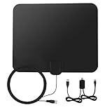 Bestrillion 50-100 Miles TV Antenna 1080P Long Range for Digital HDTV Antenna - Transparent Amplifier - Ultra Thin & Super Soft Indoor Antenna - Sliver Board Inside