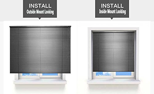 PASSENGER PIGEON Aluminum Blackout Light Filter Blinds Horizontal Custom-Made Water Rust Proof Fire Resistant Window Mini Blinds,1 Inch Slats,21" W x 64" L,Silver - Thumbnail 6