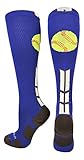 MadSportsStuff Softball Logo Over the Calf Socks (In Multiple Colors)