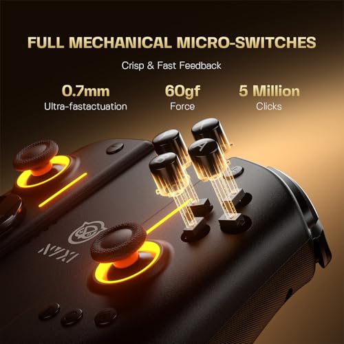 NYXI Hyperion 3 – Primer Control de Terceros del Mundo Control Switch 2 | Joystick Hall Effect, Giroscopio de 9 ejes, Botones mecánicos, Vibración ajustable, 2 botones traseros