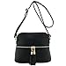 DELUXITY Tassel Zipper Pocket Crossbody Bag