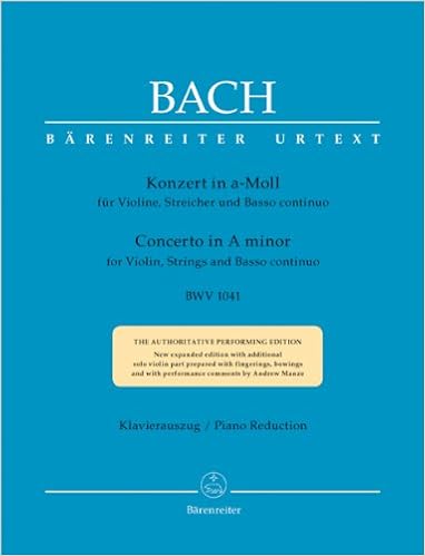 バッハ J S バイオリン協奏曲 第1番 イ短調 Bwv 1041 ベーレンライター社 新バッハ全集版 ピアノ伴奏付ソロ楽譜 本 通販 Amazon