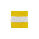 Striped Cotton Terry Cloth Moisture Wicking Wrist Band