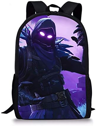 Fortnite Backpack Sets, 3D Printed School Bags Fortnite Battle Royale School Bag Unisex Backpack Notebook Backpack Daily Backpack for Kids Adults (A)