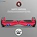 DOC Electric Hoverboard Self-Balancing Hoover Board with Built in Speaker LED Lights Wheels UL2272 Certified (Chrome Rose)