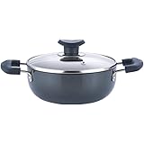 Vinod Hard Anodized Kadai with Stainless Steel Lid, 1.6-Liter