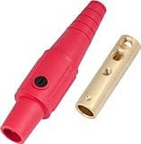 Marinco CLS20FB-C CLS Cam Type, Series 16 Inline, Single Pin Connector, 400 Amp, 600 Volt, #2 - 2/0 AWG, Female - Red (C)