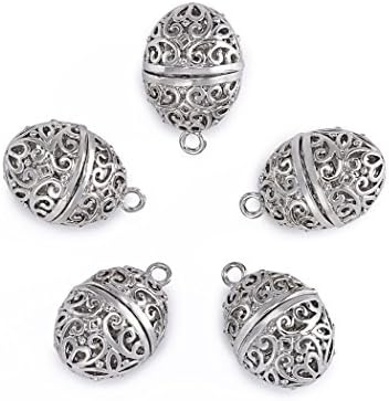 Romance Jewelry Snowflake Essential Oil Diffuser Locket Rhodium Plated Diffuser Locket cage 5 PCS Lot