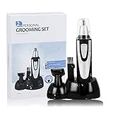 Nose Hair Trimmer for Men Women 2019 Professional Nose Ear Hair Trimmer Clipper Hair Remover Waterproof Dual Edge Blades Wet/Dry Battery-Operated（Not Included） (A)