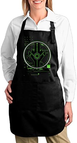 FUNNY MOPAD Cyber Portal Kitchen Apron With Front Pockets