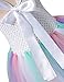 Muababy Baby Girl Unicorn Costume Pageant Flower Princess Party Tutu Dress with Headband (5-6 Years, 1438)