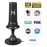 HD Digital TV Antenna for ATSC TV Reception, Portable with High Power Magnet Stand, Works Indoors and Outdoors, Supports All TV Formats: 4K, 1080p, and More, Mata1 (a USA Company)