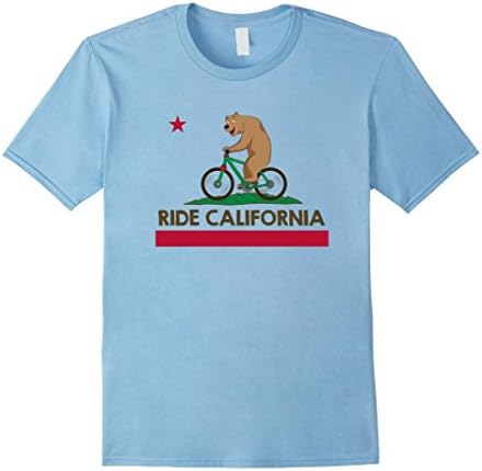 Mens Ride California Shirt - BMX, MTB, Road, Cycling T Shirt XL Baby Blue