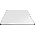 Dulles Glass 36 inch Square Glass Table Top - Tempered - 1/2" Thick Glass Surface, Safe Beveled Edge, Radius Corners, Multipurpose for Dining Table, Patio, Coffee and End Table