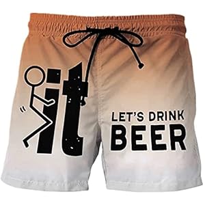 Semoatuc Zomertrainingsbroek, strandshorts voor heren, zwembroek, zomer, zwemshort, drogen Hawaii, surf, zwembroek…