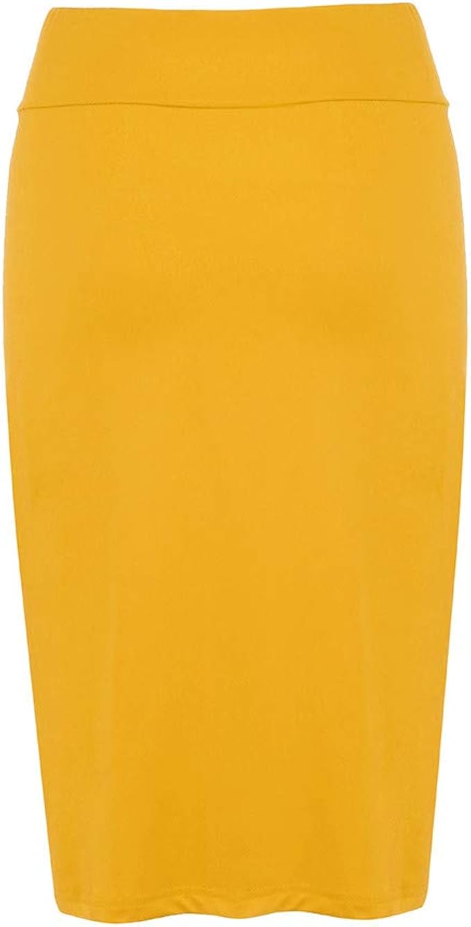 Poachers Femme Jupe Droite Basique Jupe En Mi Longue Jupe Crayon Au Genou A Taille Haute Midi Jupe Elasticite Bodycon Droite Jupe Pour Femmes Amazon Fr Vetements Et Accessoires