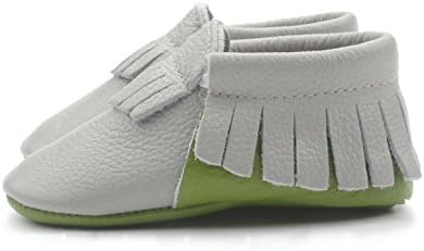 Hello Bear Soft Sole 100% Authentic Leather Baby + Toddler Moccasins + Shoes + First Walkers + Christening/ Birthday Baby Gift + Muslin Gift Bag (3 (12-18 months), Chameleon)