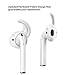 6 Piece (3 Pairs)  Silicone Ear Hooks Tips Cover Skins Accessories Compatible With Apple Airpods and EarPods Headphones Earphone Earbuds, One Size Fits All (White)thumb 4