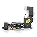 GG MALL Black Dock Connector Headphone Audio Charging Data USB Port Flex Cable for iPhone 5S
