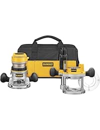 DEWALT DW618PKB, kit combinado de rebajadora con base émbolo, 2 1 4 HP, EVS, con arranque suave