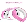Volume-Limited-LINKWIN-Kids-Safety-Foldable-Stereo-Headphones35mm-Jack-Wired-Cord-Earbuds-Volume-Controlled-at-85dB-OnOver-Ear-Children-Toddler-Headset-for-iPad-Kindle-Airplane-School-Pink Kids Headphones, KPTEC Children Headphone for Girls, Over Ear,Wired Headset Volume Limited Child Earphones Foldable…