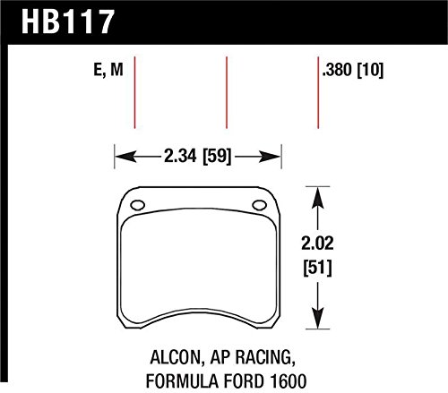 Hawk HB117E.380 Brake Pad (AP Racing CP3696 Blue 9012 Race)