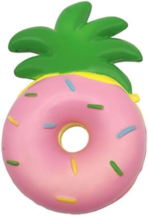 Vanely Squishy Jumbo Pineapple Donut Slow Rising Cream Scented Soft Squezze Fruit Toys for Kids and Adults Stress Relief
