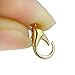 Curved Lobster Clasps-100pcs Gold Plated Lobster Claw Clasps Findings-7x12mm with Kare & Kind Retail Packaging (Gold)