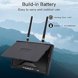 FPV Monitor, 800x480 5.8GHz 40Channels 7Inch LCD