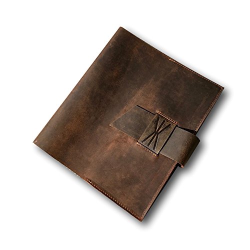 Vintage Brown Leather Journal Wrap by Kauri Design | Genuine Buffalo Leather Journal, Diary, and Notebook Cover - Protect Your Writings, Poems, and Notes - Thumbnail 3