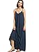 Verdusa Women's Casual Spaghetti Strap Flowy Long Beach Maxi Dress Navy XL