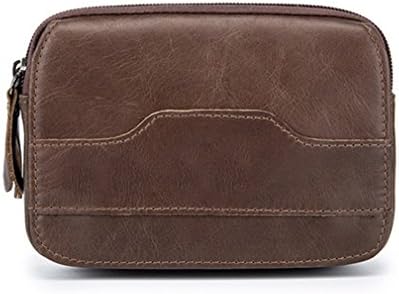 KUAISUF Genuine Leather Waist Bag Men Vintage Cowhide Belt Bag Phone Case Pocket Purse Drown