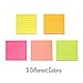 Selizo Super Sticky Notes Lined, 3 in x 3 in, 100 Sheets/Pad, 5 Colors (5)