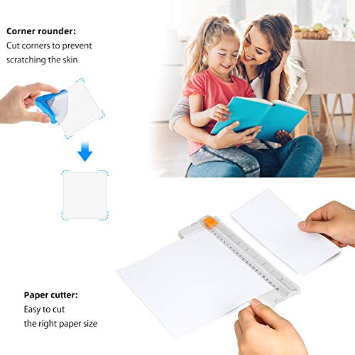 image for REKOBON Thermal Laminator Machine for A4, 12 Laminating Pouches, Trimm