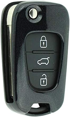 ASARAH ABS Key cover for Kia with noble paint, protective for car key cover for key type 3BKB - Black