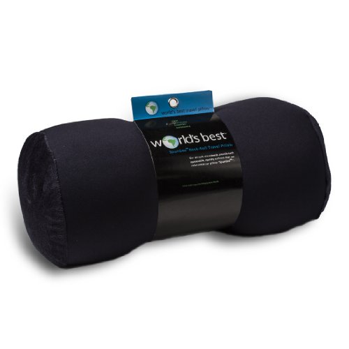 World's Best Microbead Bolster Tube Pillow, Smooth Cool Touch Fabric, Neck or Back Support Pillow, Hypoallergenic, Pink