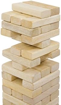 Real Wood Mini Tumble Tower Classic Game, Travel Size 4 Inch