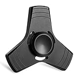 HITASION Hand Spinner Fidget Toys for Adults EDC ADHD Focus High Speed 1-2 Min Smooth Spin Aluminum (LU-Black)