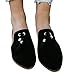 Makkrom womens Cut Out Side Pointed Toe Low Heel Ankle Boot Flat Shoes