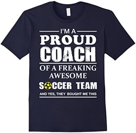 Men's Proud Soccer Coach Shirt - Gift for Soccer Coach Medium Navy