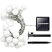 Globe String Lights, 13 feet 30 LEDs IP44 Waterproof Outdoor Solar Powered LED Fairy String Lights, Warm White