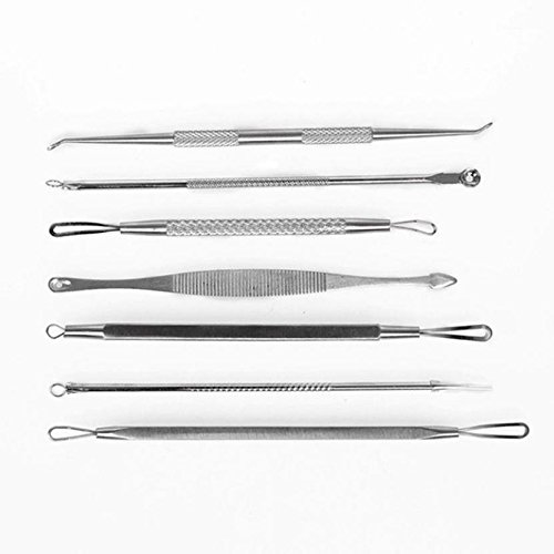 7Pcs Blackhead Acne Comedone Pimple Blemish Extractor Remover Needles Tool