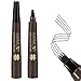 Lusucat Liquid Eyebrow Pen Waterproof Microblading Eyebrow Pencil with a Micro-Fork Tip Applicator Creates Natural Looking Brows Effortlessly