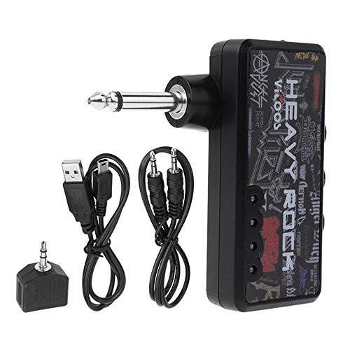Mini Low Distortion Effector Headphone Amplifier Heavy Rock Home Audio Rechargeable Musical Instruments Electric Guitar Plug - Thumbnail 5